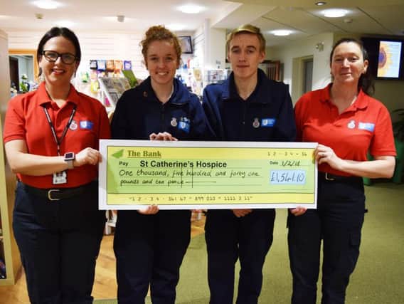 Preston Police Cadets present a cheque for 1,541 to St Catherines Hospice
