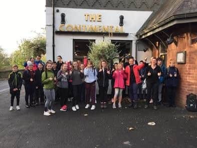 Preston Police Cadets completed a 13-mile walk in memory of their tutor, who was cared for at St Catherines Hospice