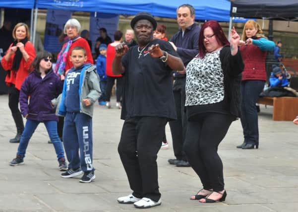 Salsa dancing on the Flag Market at the 2016 event