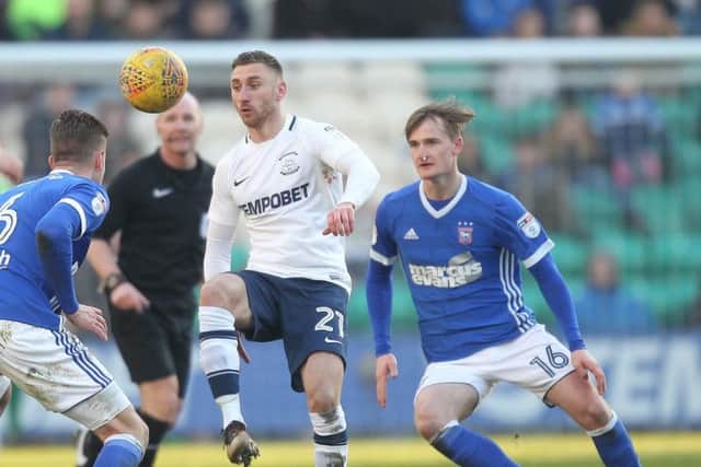 Louis Moult again led the line for PNE but had a frustrating afternoon.