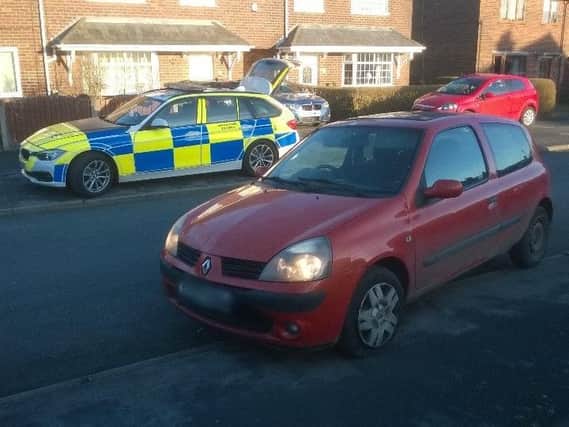 The suspected stolen car (Picture: Lancashire Road Police)