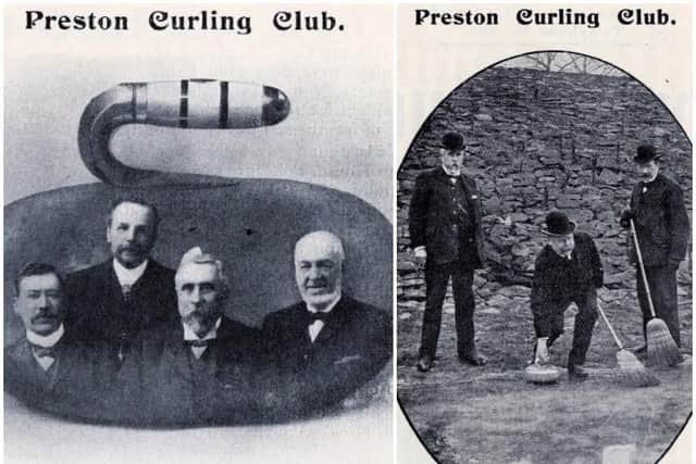 Preston Curling Club members in 1909