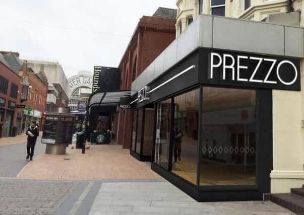 Blackpool's Prezzo restaurant