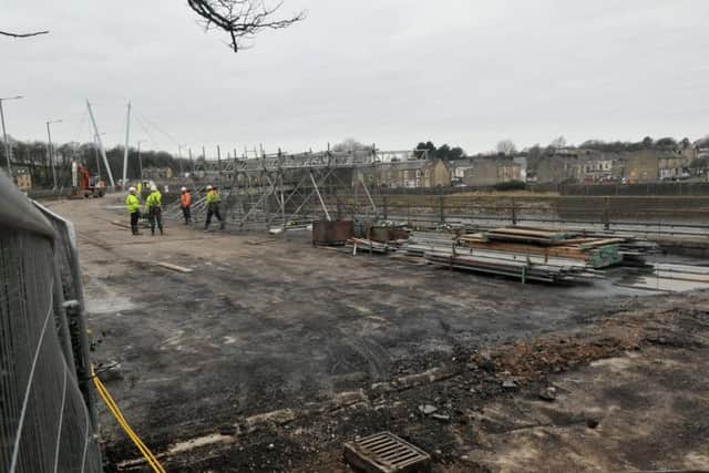 Work underway on Greyhound Bridge, in Lancaster