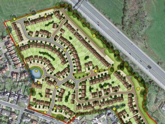 Graphic illustration of the housing plot off Brindle Road, Bamber Bridge. Image: Bellway Homes.