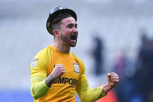 Sean Maguire celebrates in true Gentry Day style after firing PNE to victory at Bolton.