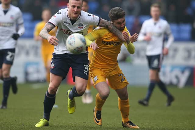 Sean Maguire in the thick of things on his return to action.