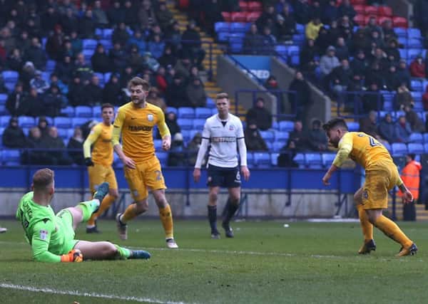 Sean Maguire gets his second and Preston's third goal