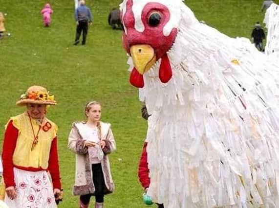 Plucky will be making an appearance at Preston's Avenham and Miller parks for this year's egg-rolling event.