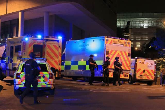Emergency services respond to the attack on Manchester Arena