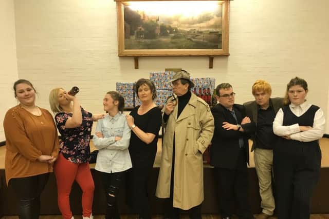 Harlequins, the cast of the murder mystery night in aid of Methodist Action