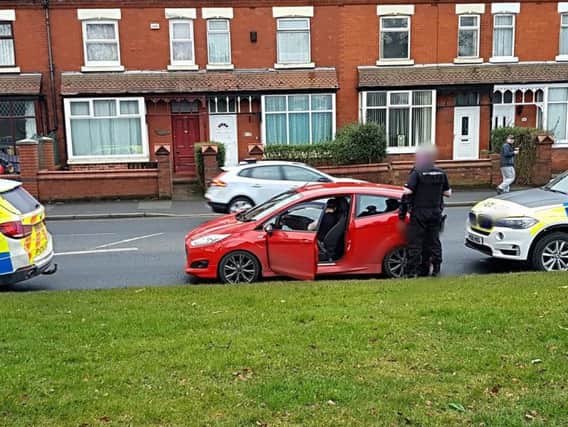 Words of advice were issued to the teen after he was spotted waving a BB gun out of a car window PIC: Lancs Police