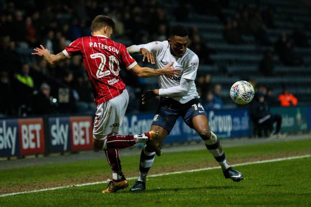 Darnell Fisher in action against Bristol City