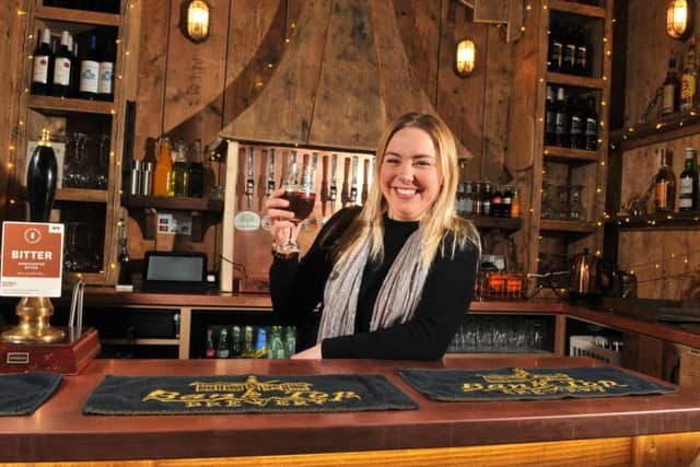 Jane Briscoe in The Orchard, a new bar that has opened in the new Preston Market Hall. Photo: Neil Cross.