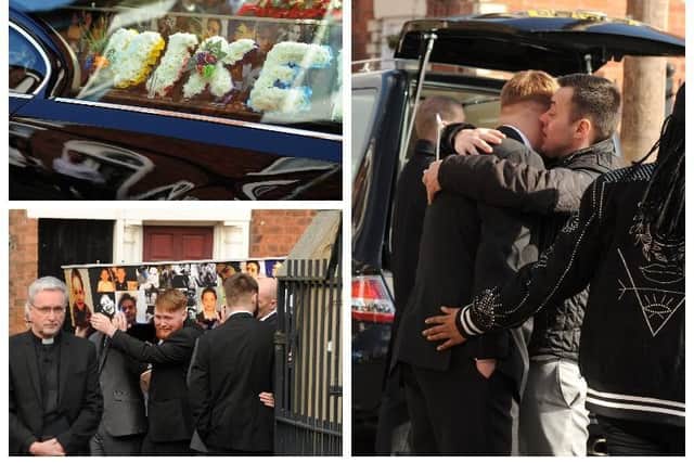 Friends and family have said a heartbreaking farewell to Michael Brooks