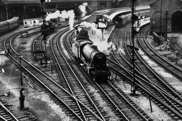 Preston railway station in the age of steam