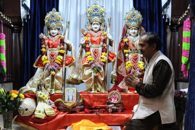 Devotions at Preston's Gujarat Hindu Society temple
