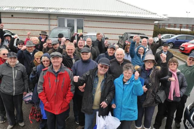 Bowlers turned out in their droves to protests cost changes to play bowls at Leyland Sports Association.