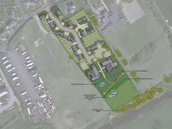 A graphic illustration of what the complex may look like. Image via Hollins Strategic Land.