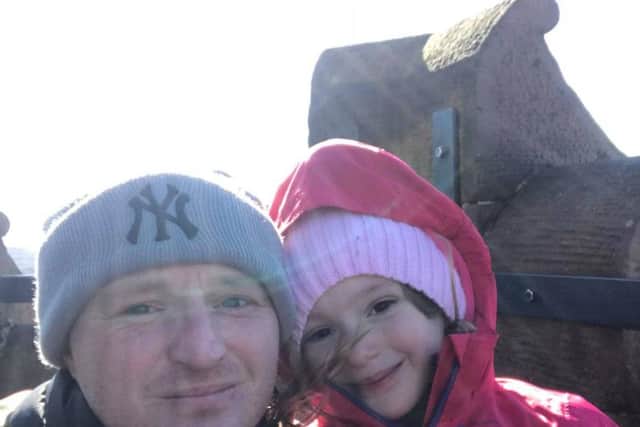 Adam Barker with his daughter Lexi