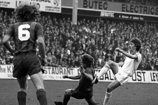 Ricky Thomson has a shot against Crystal Palace