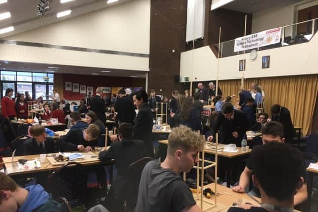 Pupils from schools and colleges across the area at the technology tournament