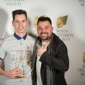 UCLan graduate Gaius Brown (left) with one of the films actors Julian Ferla.