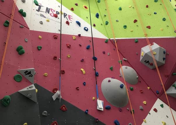 The new climbing wall at Chorley Youth Zone