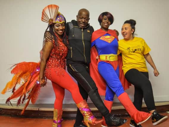 Julia Russell, Dave Williams, Colleen Francis and Sian Blackburn are preparing to go on the longest zip wir ein Europe to fund Preston Caribbean Carnival