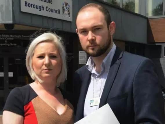 Independent Coun Paul Wharton (right) proposed the motion to rid South Ribble of single use plastics by the end of 2019. It was seconded by fellow Independent, Coun Claire Hamilton (left).