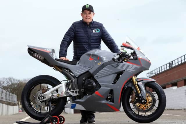 John McGuinness with his new Supersport machine.