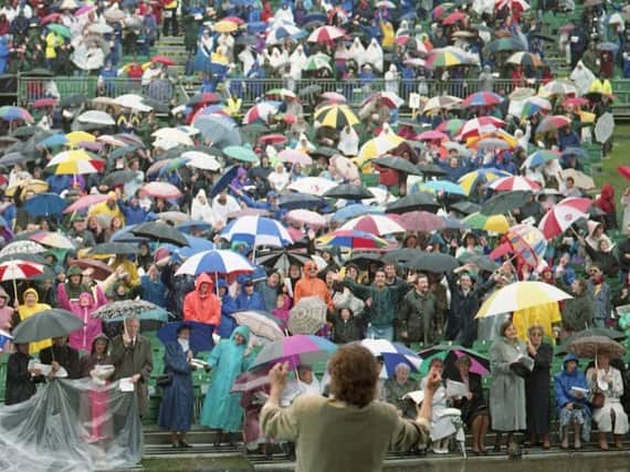A rain soaked Ecumenical service at the Preston Guild 1992
