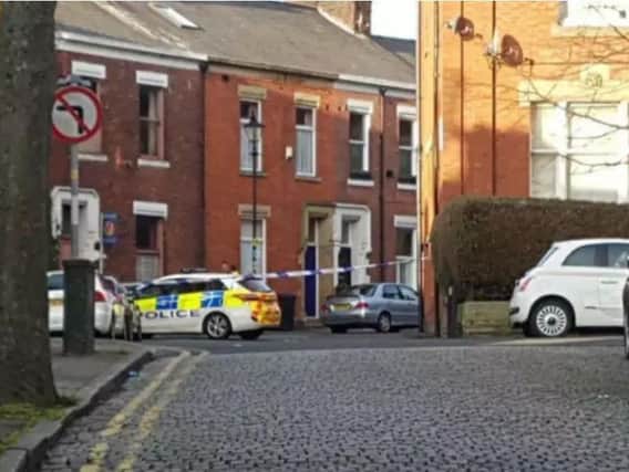 Scene of the stabbing in North Cliff Street - Photo Daniel Matthews