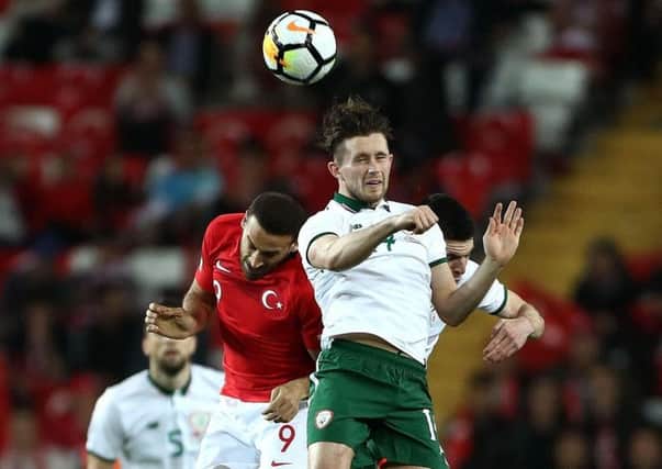 Alan Browne in action during his first start for the Republic of Ireland against Turkey