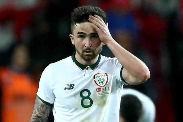 PNE striker Sean Maguire after making his first start for the Republic of Ireland last week