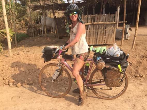 Gabriella Gratrix during a previous cycle challenge abroad