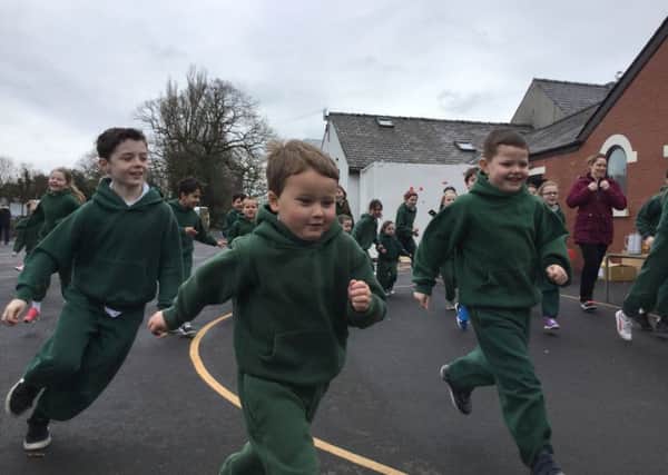 St Francis Catholic Primary School in Goosnargh held a collective run as part of a week of Sports Relief actiivities