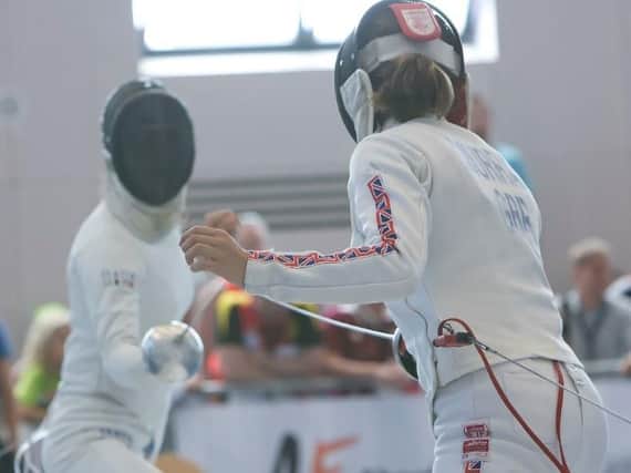 Samantha Murray in the fencing