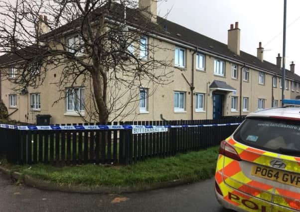 The scene of the shooting on Buttermere Avenue in Morecambe where a woman was shot in the face.