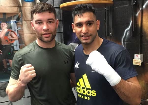 Preston's Scott Fitzgerald has been sparring with Amir Khan ahead of the pair fighting on the same Liverpool card on April 21.