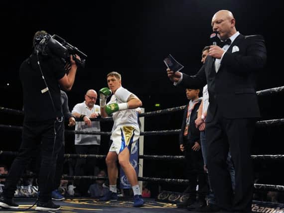 Matty Clarkson is introduced on his return to the ring on Saturday night.