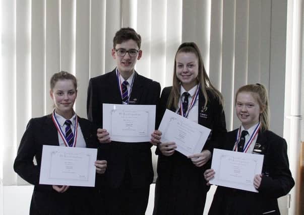 Team Worden... who won the  Best Defence title in the annual Runshaw Schools Moclk Trial competition