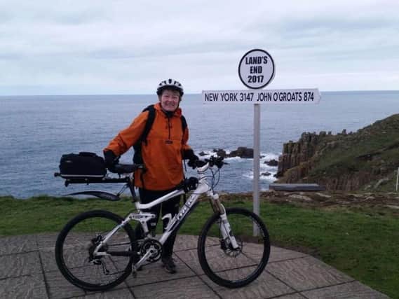 Val Makinson at Land's End