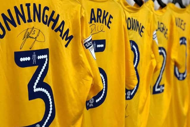 The PNE shirts to be auctioned off
