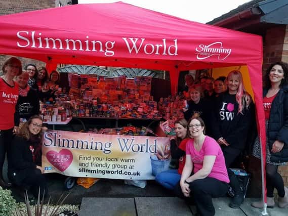 Members of Slimming World donate food supplies to Chorley, Leyland and Horwich food banks