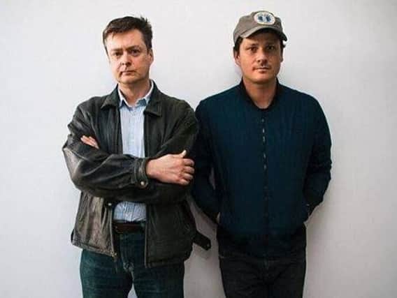 AJ Hartley (left) collaborated with Blink-182 frontman Tom DeLonge last year for a sci-fi novel series.
