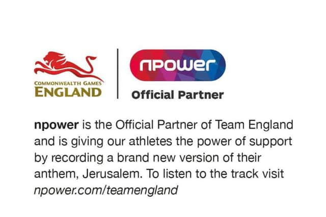 npower are the official partners of Team England