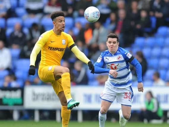 Callum Robinson in action at Reading.