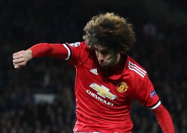 Manchester United midfielder Marouane Fellaini