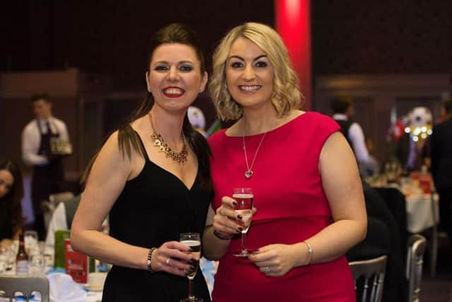 Karen Dussams and Emma Lupton, Leyland Trucks employees at the Helping Hands ball